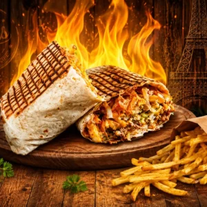 Taco XXL: pollo, cordero y nuggets Gratinado
